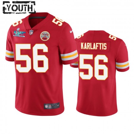 Tröjor Kansas City Chiefs George Karlaftis 56 Röd Super Bowl LVII Vapor Limited - Barn Tröjor Kansas City Chiefs George Karlaftis 56 Röd Super Bowl LVII Vapor Limited - Barn